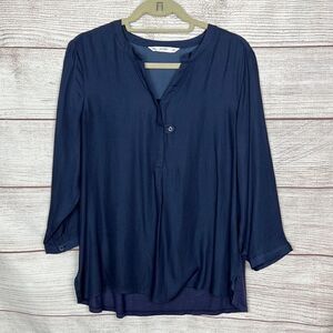 ACOS&A 3/4 length Blue Blouse Top